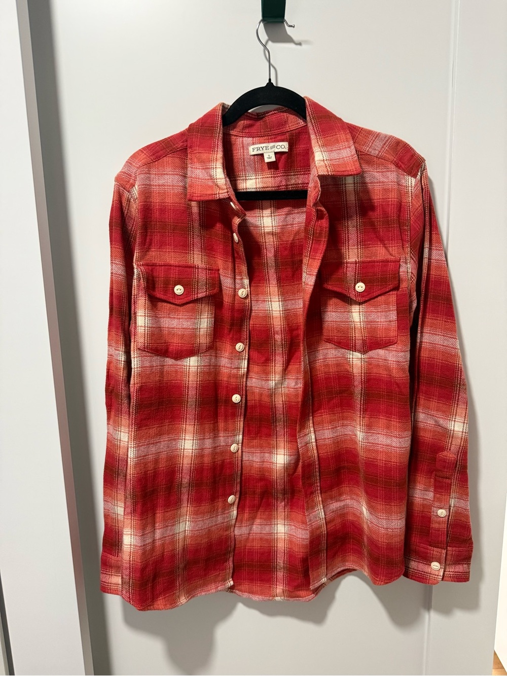 FRYE AND CO. Red Plaid Shirt